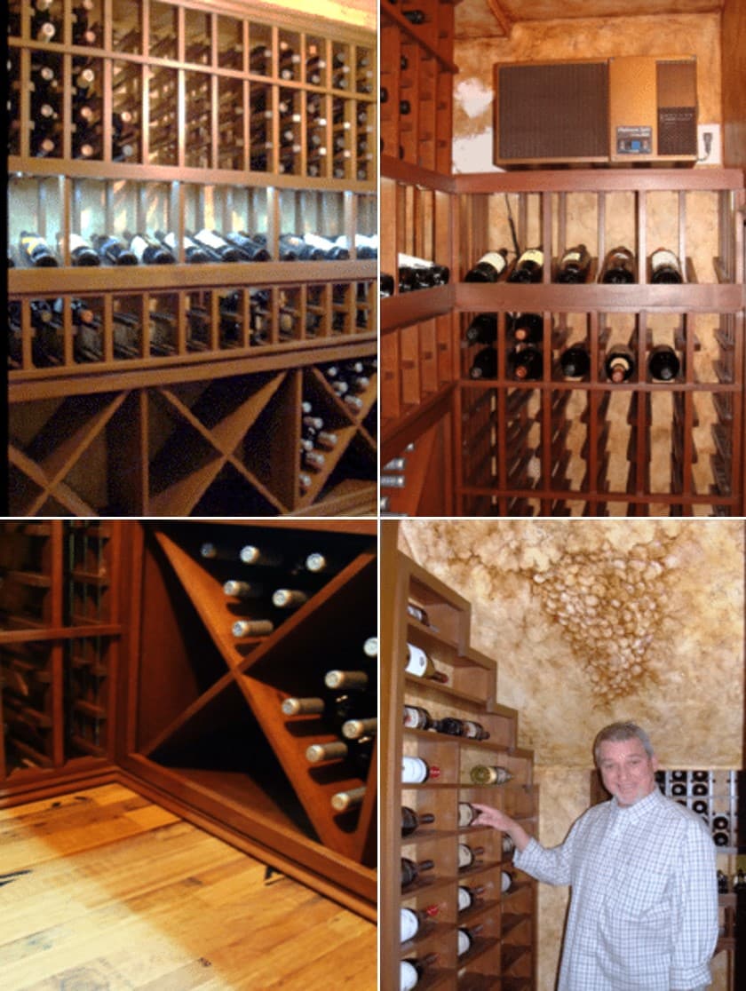 Denver Residential Wine Cellar Wine Racks, Wall Painting Flooring, and Wine Cooling unit