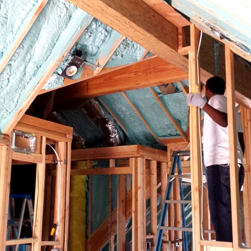 Denver Custom Home Wine Cellar with Closed cell Spray Foam Insulation