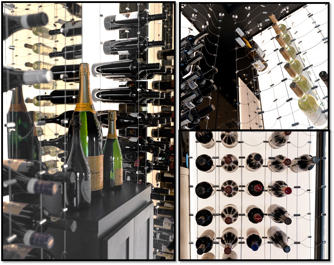 Cable Wine Racks by Custom Wine Cellars Denver