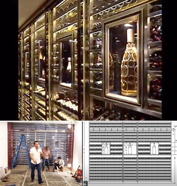 Modern Wine Cellar in a Basement