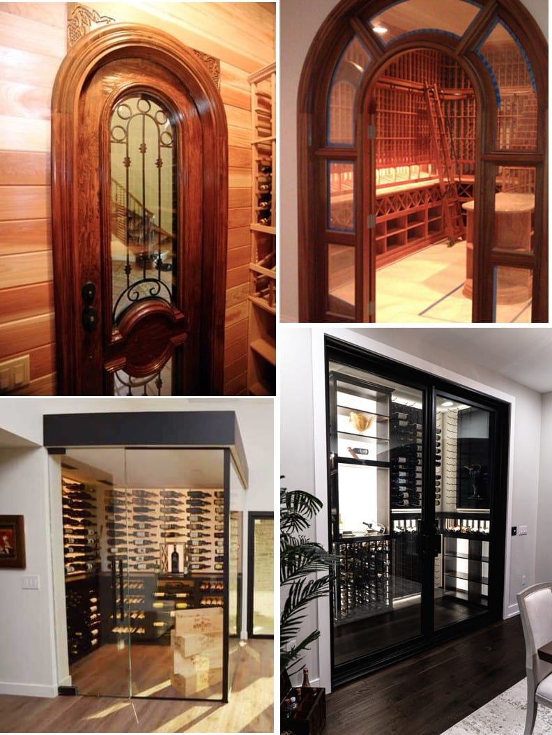 Elegant Glass Wine Cellar Doors in Colorado Homes