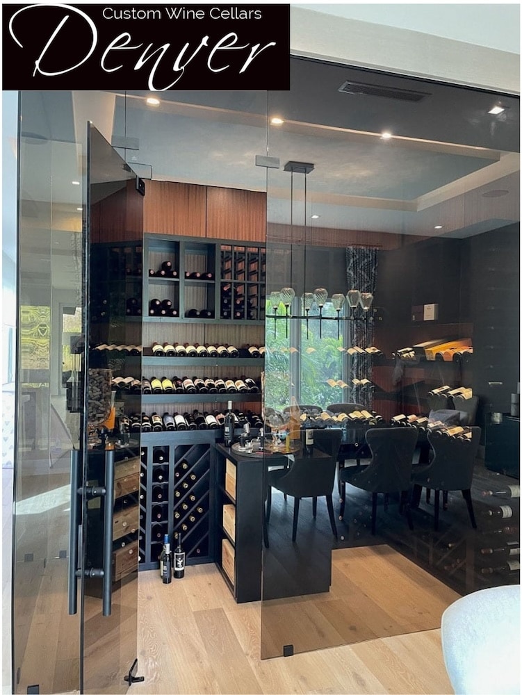 Custom Design for Modern Glass Wine Cellar